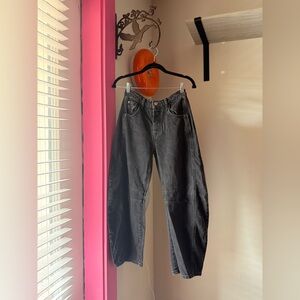 We The Free Black Barrel Jeans